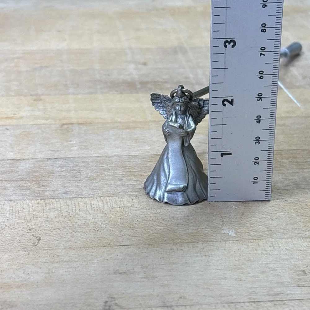 Vintage Pewter Angel Candle Snuffer 9